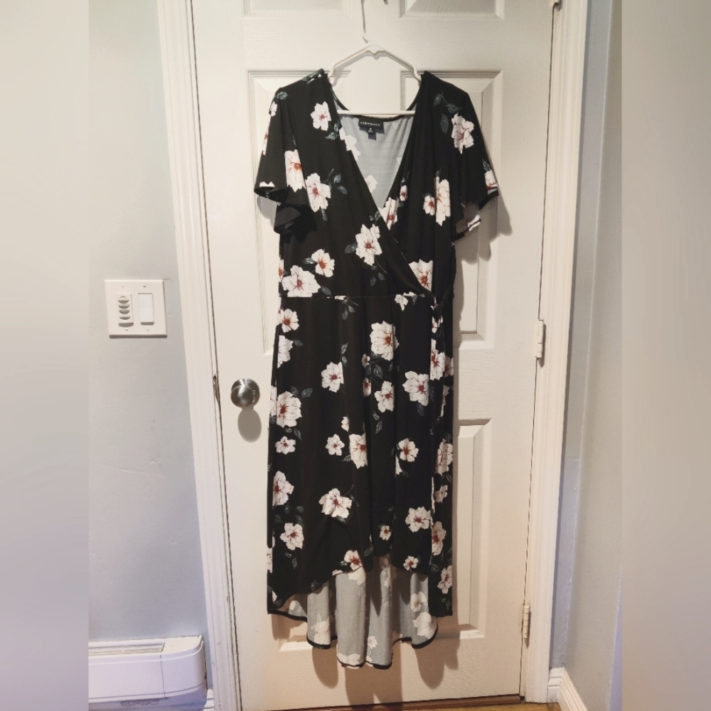 Super Soft FORTUNE + IVY Irene Faux Wrap Brushed Knit Hi Lo Maxi Dress
